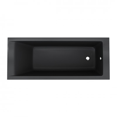Schedpol Milos Black Mat wanna prostokątna 140x70 cm czarna 3WSP.M1P-14070/C/MG