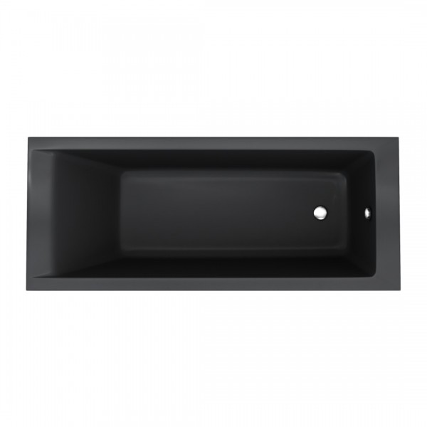 Schedpol Milos Black Mat wanna prostokątna 140x70 cm czarna 3WSP.M1P-14070/C/MG