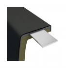 Schedpol Milos Black Mat SET wanna prostokątna z nośnikiem 140x70 cm czarna 3WSP.MS1P-14070/C/MG