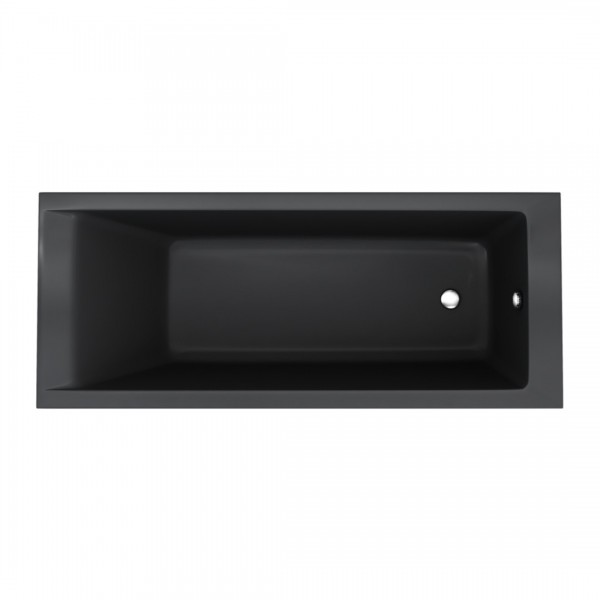 Schedpol Maio Black Mat wanna prostokątna 140x70 cm czarna 3WST.M2P-14070/C/MG