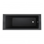 Schedpol Maio SET Black Mat wanna prostokątna z nośnikiem 140x70 cm czarna 3WST.MS2P-14070/C/MG