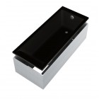 Schedpol Maio SET Black Mat wanna prostokątna z nośnikiem 140x70 cm czarna 3WST.MS2P-14070/C/MG