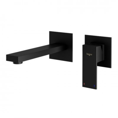 Besco Modern / Varium bateria umywalkowa podtynkowa czarny mat BU-MVS-CZ