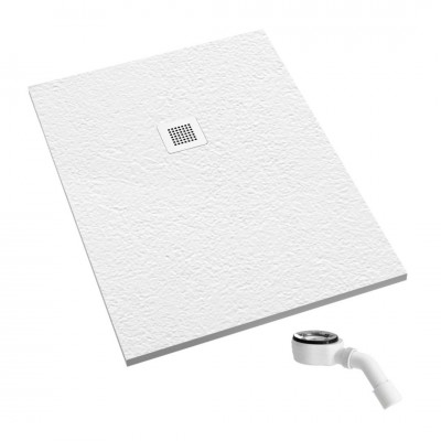 Schedpol Kalait Grooved White Stone brodzik prostokątny biały kamień 3.3133/B/GR-M2