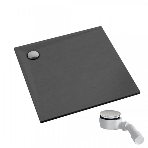 Schedpol Etrusco Anthracite Stone brodzik kwadratowy 80x80 cm 3.460/A/ST