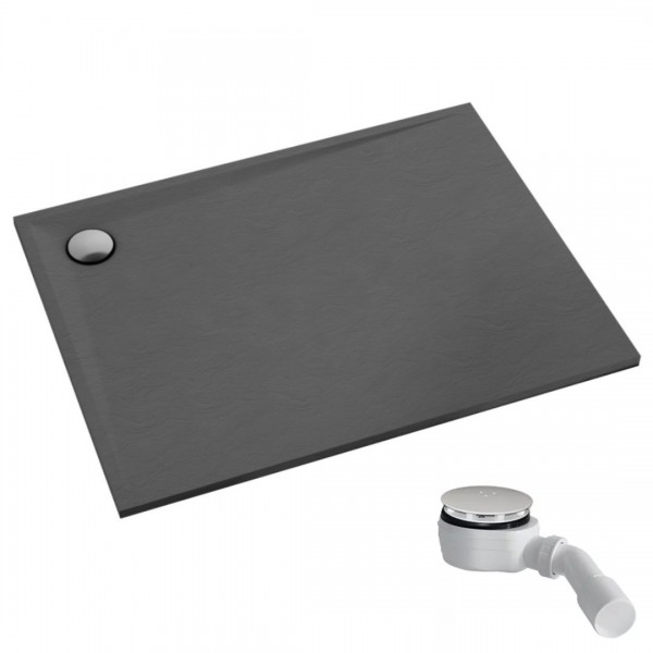 Schedpol Etrusco Anthracite Stone brodzik prostokątny 70x80 cm antracyt 3.468/A/ST