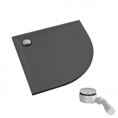 Schedpol Etrusco Anthracite Stone brodzik półokrągły 80x80 cm antracyt 3.463/A/ST