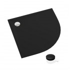 Schedpol Etrusco Black Mat brodzik półokrągły 80x80 cm czarny 3.463/C/MG