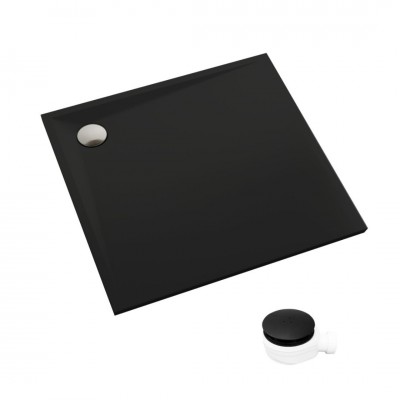 Schedpol Etrusco Black Mat brodzik kwadratowy 80x80 cm czarny 3.460/C/MG