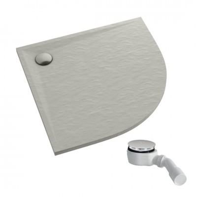 Schedpol Etrusco Cement Stone brodzik półokrągły 80x80 cm cementowy 3.463/CT/ST