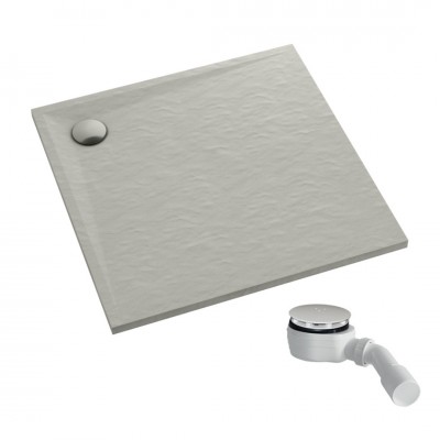 Schedpol Etrusco Cement Stone brodzik kwadratowy 80x80 cm cementowy 3.460/CT/ST