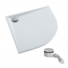 Schedpol Etrusco Grooved White Stone brodzik półokrągły 80x80 cm biały kamień 3.463/B/GR