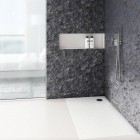 Schedpol Etrusco Grooved White Stone brodzik prostokątny 70x80 cm biały kamień 3.468/B/GR