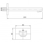 Kohlman wylewka wannowa 22cm QW230HL