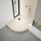 Schedpol New Horizons Cashmere Stone brodzik półokrągły 90x90 cm beżowy 3.3304/PK/ST-M2