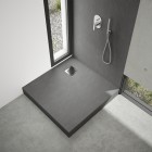 Schedpol New Horizons Grey Stone brodzik kwadratowy 80x80 cm szary 3.3300/S/ST-M2