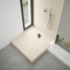 Schedpol New Horizons Cashmere Stone brodzik kwadratowy 80x80 cm beżowy 3.3400/PK/ST-M2