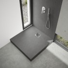 Schedpol New Horizons Grey Stone brodzik kwadratowy 80x80 cm szary 3.3400/S/ST-M2