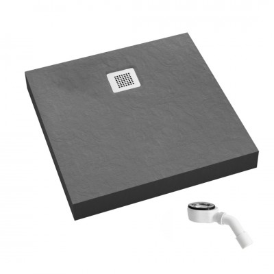 Schedpol New Horizons Grey Stone brodzik kwadratowy 80x80 cm szary 3.3400/S/ST-M2