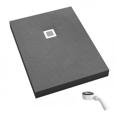 Schedpol New Horizons Grey Stone brodzik prostokątny 70x90 cm szary 3.3333/S/ST-M2