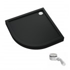 Schedpol Competia New Black Mat brodzik półokrągły 80x80 cm czarny 3.4633/C/MG