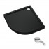 Schedpol Competia New Black Mat brodzik półokrągły 80x80 cm czarny 3.4633/C/MG