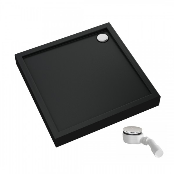 Schedpol Competia New Black Mat brodzik kwadratowy 80x80 cm czarny 3.4630/C/MG