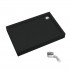 Schedpol Competia New Black Mat brodzik prostokątny 80x100 cm czarny 3.4636/C/MG