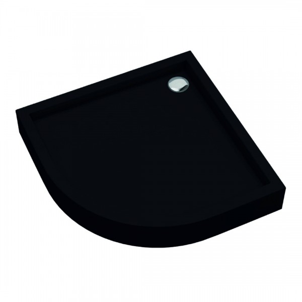 Schedpol Medium brodzik półokrągły 80x80 cm czarny mat 3.4733/C/MG