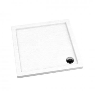 Schedpol Caspar White Stone brodzik kwadratowy 80x80 cm biały 3.260/B/ST