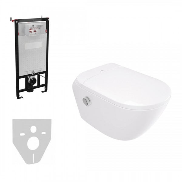 Deante Silia zestaw WC podtynkowy 5w1 toaleta myjąca wisząca biała 77500