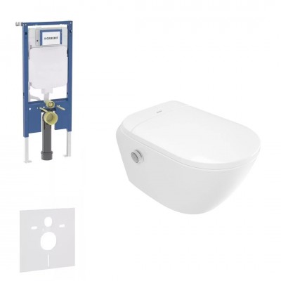 Geberit Duofix Slim Silia zestaw WC podtynkowy 5w1 toaleta myjąca wisząca bez kołnierza biała 77505 Geberit Duofix Slim Silia zestaw WC podtynkowy 5w1 toaleta myjąca wisząca bez kołnierza biała 77505