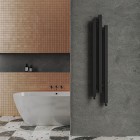 Imers Cubic 2 grzejnik łazienkowy 166x23 cm czarny mat 2522/CZM