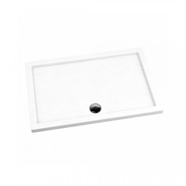 Schedpol Caspar White Stone brodzik prostokątny 70x90 cm biały 3.2254/B/ST