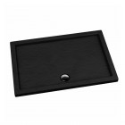 Schedpol Caspar Black Stone brodzik prostokątny 70x90 cm czarny 3.2254/C/ST
