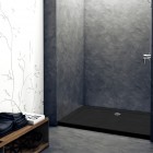 Schedpol Caspar Black Stone brodzik prostokątny 70x90 cm czarny 3.2254/C/ST