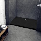 Schedpol Caspar Black Stone brodzik prostokątny 70x90 cm czarny 3.2254/C/ST