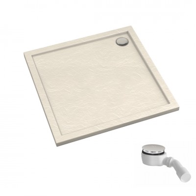 Schedpol Caspar New Cashmere Stone brodzik kwadratowy 80x80 cm beżowy 3.2330/PK/ST