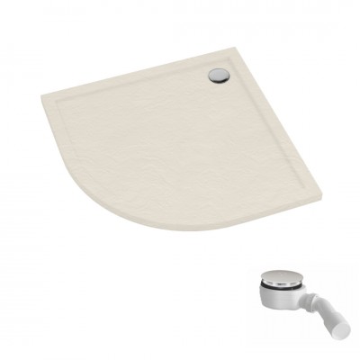 ScSchedpol Caspar New Cashmere Stone brodzik półokrągły 80x80 cm beżowy 3.2333/PK/ST
