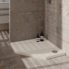 Schedpol Caspar New Cashmere Stone brodzik pięciokątny 80x80 cm beżowy 3.2398/S/ST