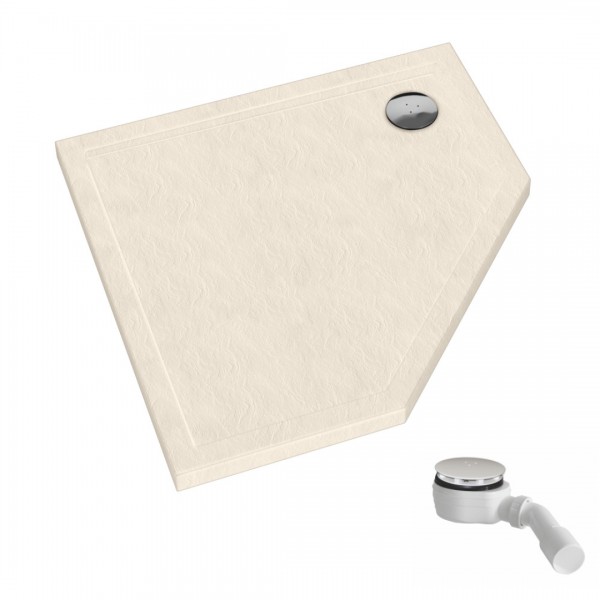 Schedpol Caspar New Cashmere Stone brodzik pięciokątny 80x80 cm beżowy 3.2398/S/ST