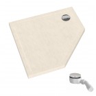 Schedpol Caspar New Cashmere Stone brodzik pięciokątny 80x80 cm beżowy 3.2398/S/ST