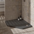 Schedpol Caspar New Grey Stone brodzik pięciokątny 80x80 cm szary 3.2397/S/ST