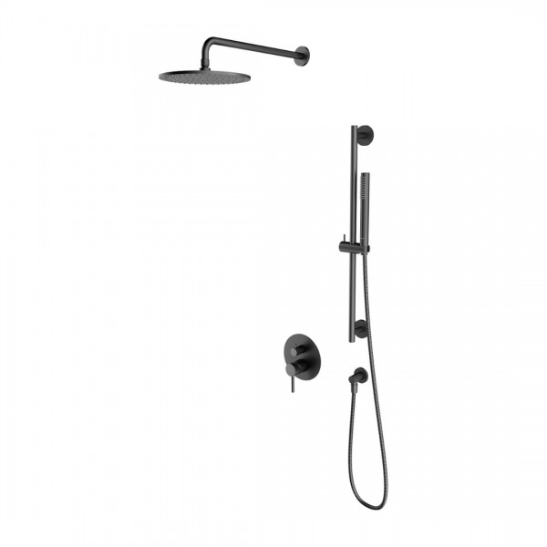Omnires Y zestaw prysznicowy podtynkowy z deszczownicą 25 cm grafit szczotkowany SYSY47GR