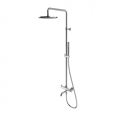 Omnires Y zestaw wannowy ścienny deszczownica 25 cm chrom Y1234MCR