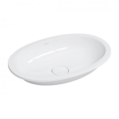 Omnires Shell M+ umywalka 54x34 cm owalna podblatowa biały połysk SHELL540UPBP