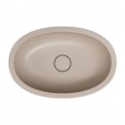 Omnires Shell M+ umywalka 54x34 cm owalna podblatowa dune beige mat SHELL540UPDB