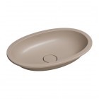 Omnires Shell M+ umywalka 54x34 cm owalna podblatowa dune beige mat SHELL540UPDB