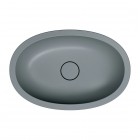 Omnires Shell M+ umywalka 54x34 cm owalna podblatowa ash grey mat SHELL540UPAG