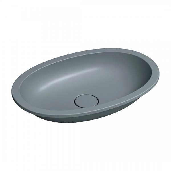 Omnires Shell M+ umywalka 54x34 cm owalna podblatowa ash grey mat SHELL540UPAG
